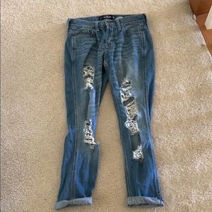 Hollister Distressed Low Rise Boyfriend Jeans